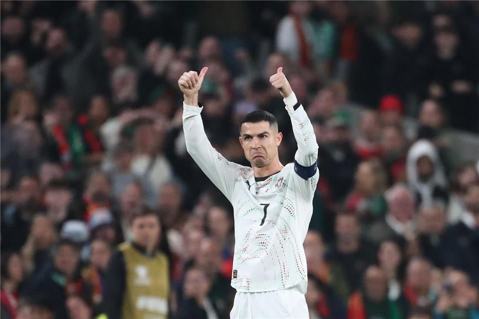 Fehlt nach Roter Karte: Cristiano Ronaldo.Peter Morrison/AP/dpa