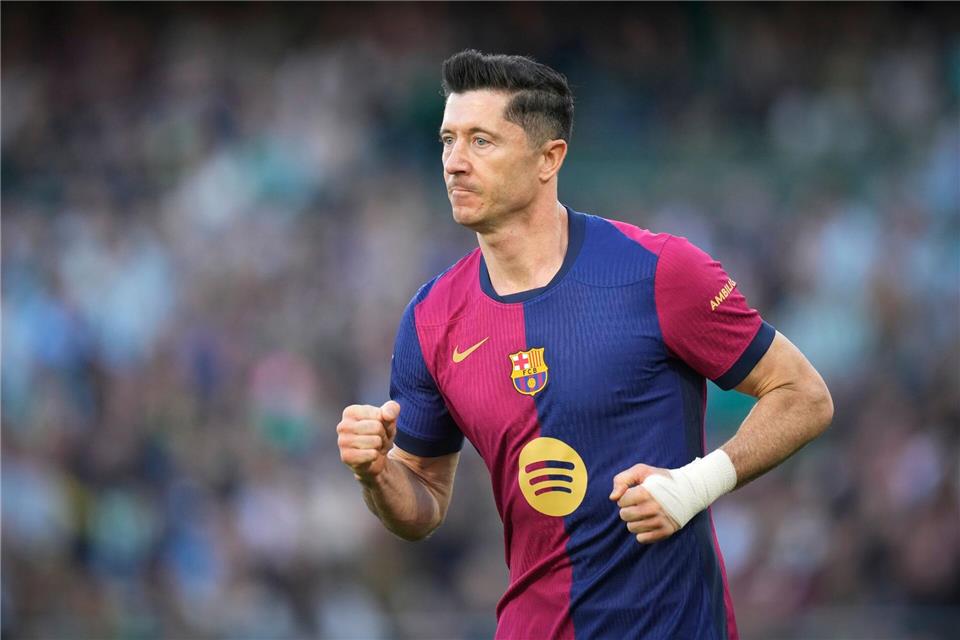 Feierte einst zwei Meisterschaften mit Dortmund: Barcelona-Stürmer Robert Lewandowski.Jose Breton/AP