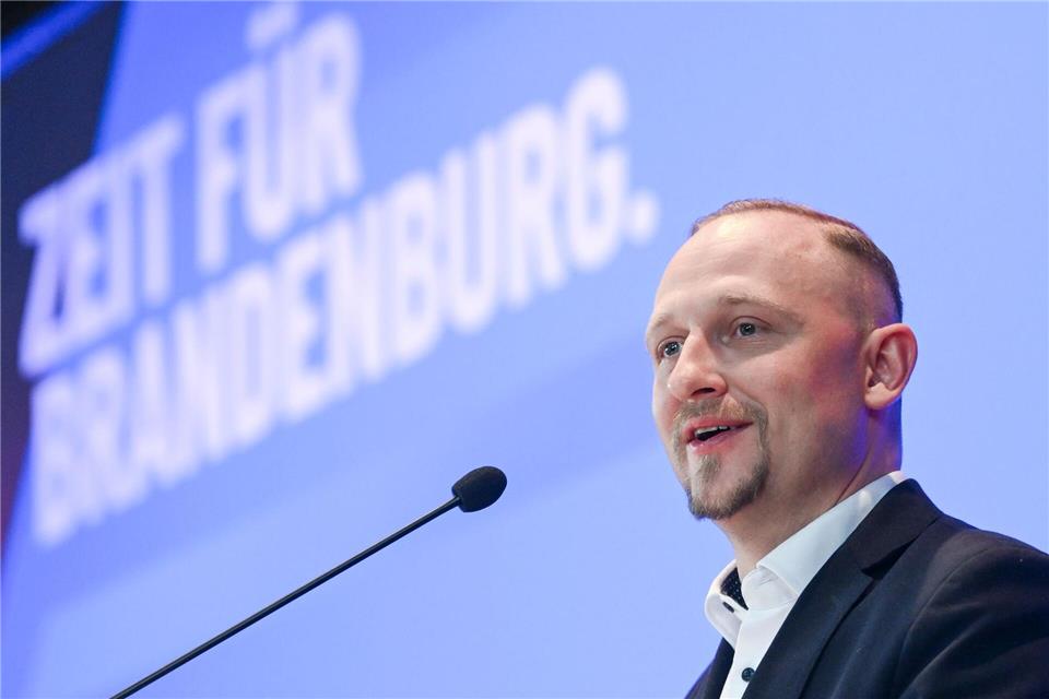 Felix Teichner will Deutschlands zweiter AfD-Landrat in Deutschland werden. (Archivbild)Jens Kalaene/dpa