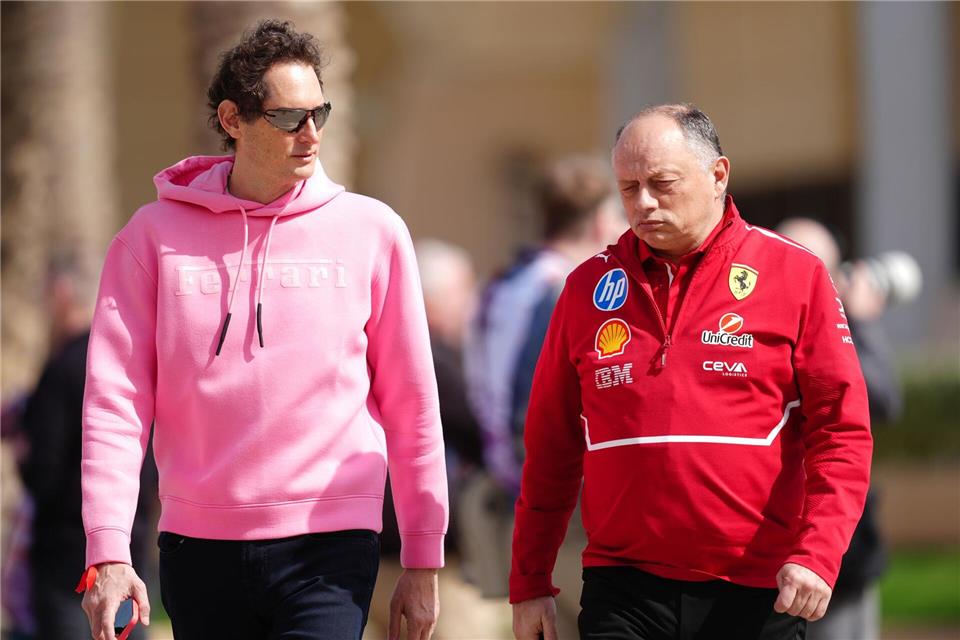 Ferrari-Boss John Elkann gibt ein klares Bekenntnis zu Teamchef Fred Vasseur ab. David Davies/PA Wire/dpa