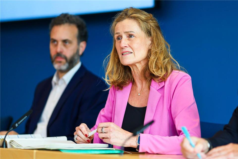 Finanzministerin Silke Schneider (Grüne) legt eine Nachschiebeliste für den Haushalt 2026 vor. (Archivbild)Frank Molter/dpa