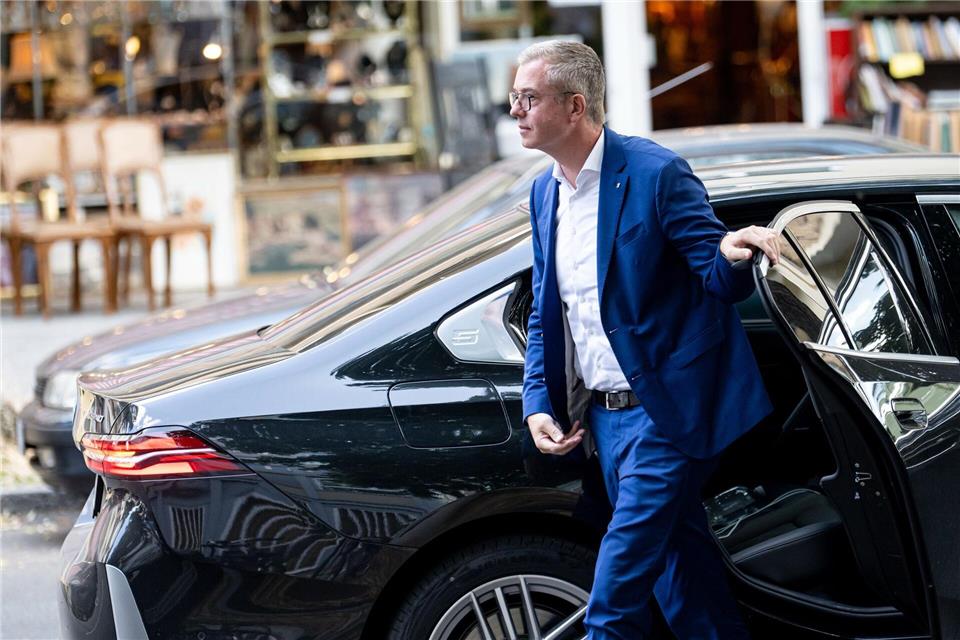 Finanzsenator Stefan Evers folgt als neuer CDU-Spitzenkandidatfür Berlin auf Kai Wegner.Fabian Sommer/dpa