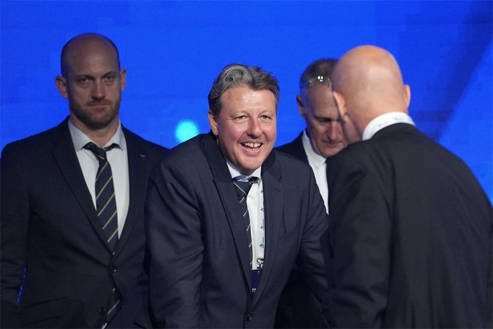 Fis-Präsident Ospelt bei der Wahl in Belgrad. (Archivbild)Darko Vojinovic/AP/dpa