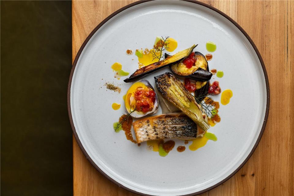 Fischgericht im Restaurant „Deckman’s North at 3131“: Im Mittelpunkt steht Fisch, der im Meer vor San Diego oder der Baja Cailfornia schwimmt.Jim Sullivan/Deckman’s North at