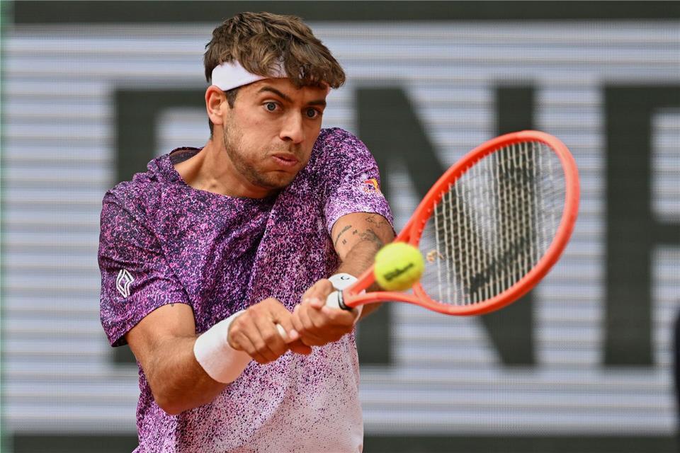Flavio Cobolli bei einer Rückhand.Emma Da Silva/AP/dpa