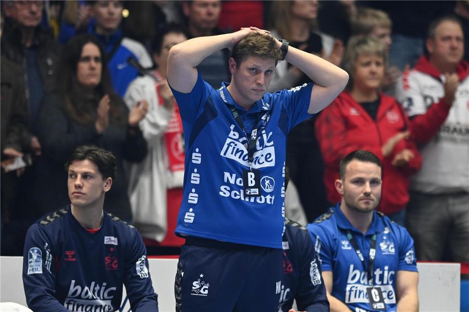 Flensburgs Trainer Nicolej Krickau wurde freigestellt.Swen Pförtner/dpa