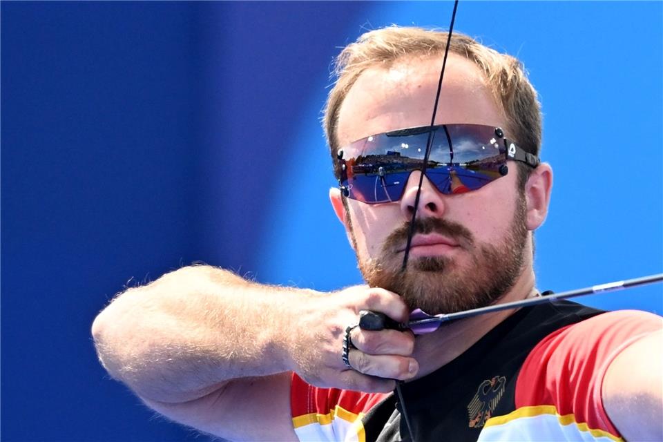 Florian Unruh holte gemeinsam mit Michelle Kroppen bei den Sommerspielen in Paris Silber im Mixed-Wettbewerb.