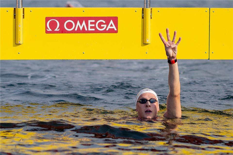 Florian Wellbrock gewann bei der vergangenen WM viermal Gold im Freiwasser. (Archivbild)Jo Kleindl/dpa