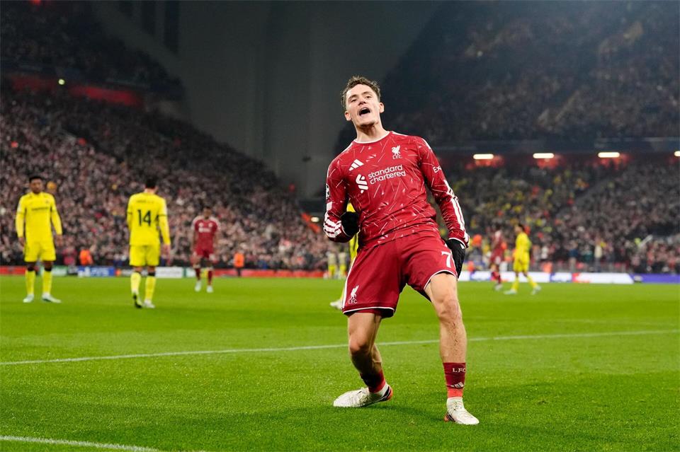 Florian Wirtz jubelt über sein Tor für LiverpoolNick Potts/PA Wire/dpa