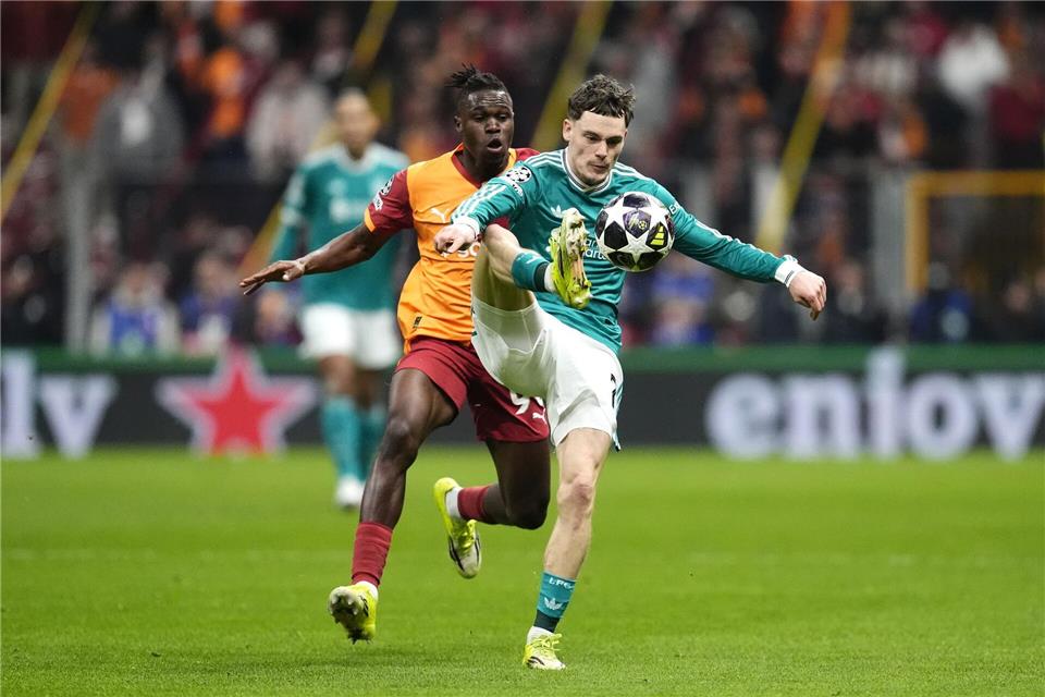 Florian Wirtz stand für Liverpool in der Anfangself gegen Galatasaray.Nick Potts/PA Wire/dpa