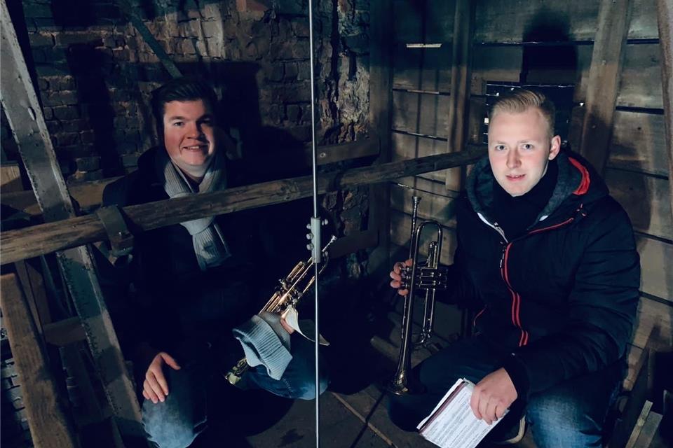 Florian Witte (rechts) und Oliver Jahnich von den Erler Jägern.
