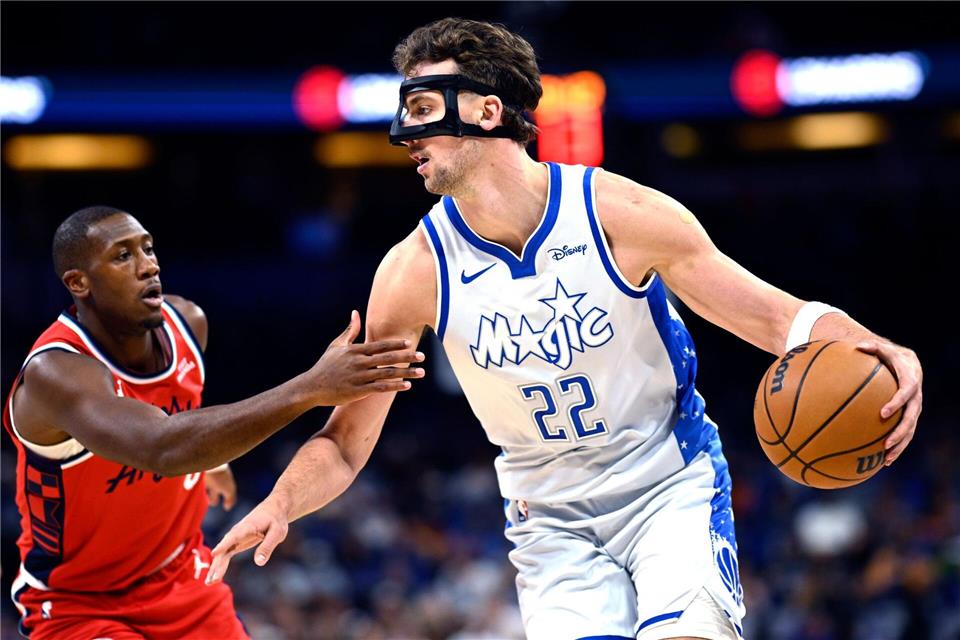 Franz Wagner führte Orlando mit 14 Punkten nach der Pause an.Phelan M. Ebenhack/AP/dpa