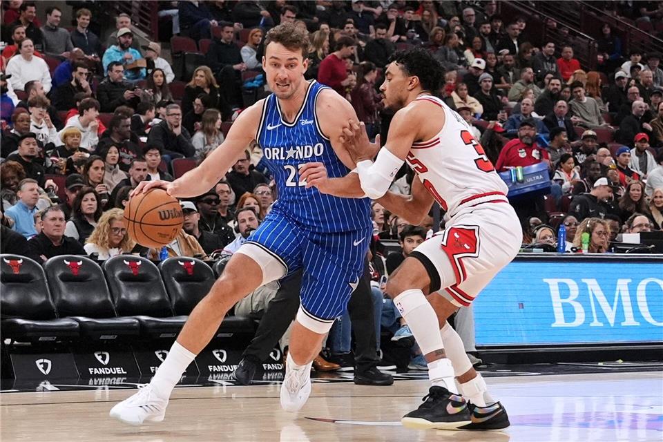 Franz Wagner und die Orlando Magic dürfen auf die direkte Playoff-Qualifikation hoffen.Nam Y. Huh/AP/dpa