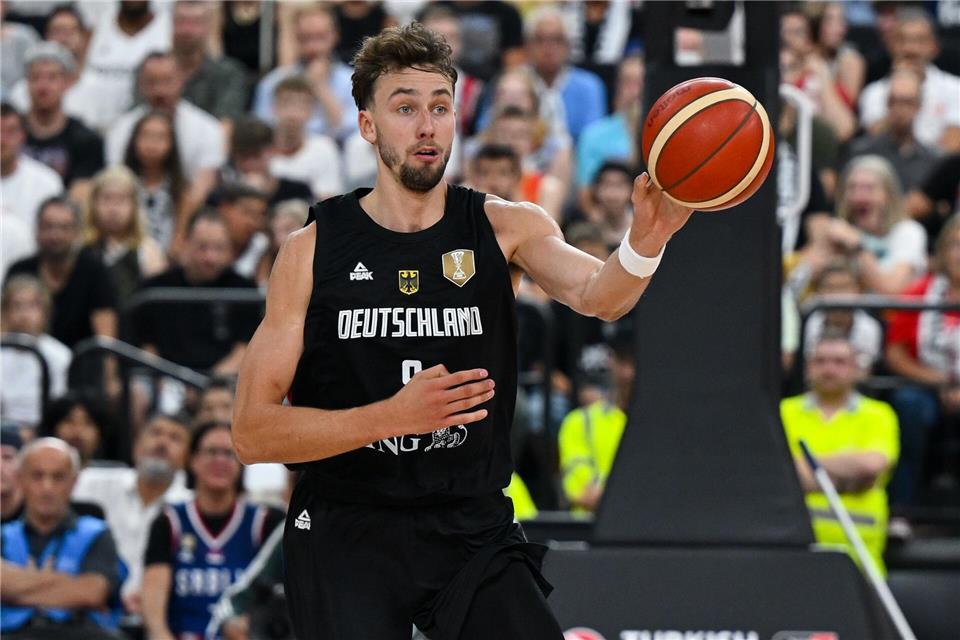 Franz Wagner und die deutschen Basketballer schlagen Spanien.Sven Hoppe/dpa