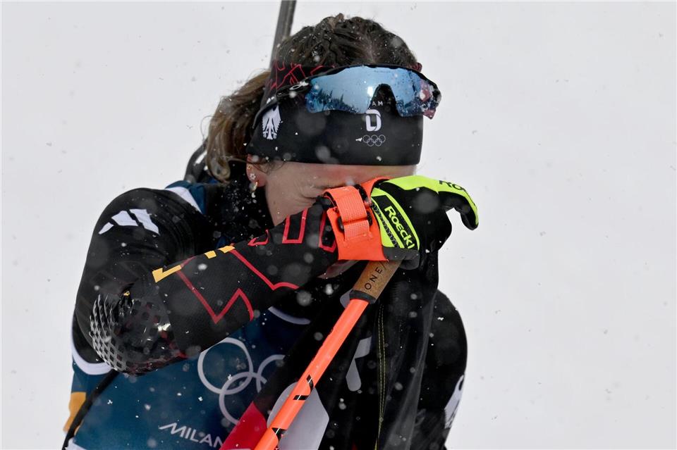 Franziska Preuß auf den letzten Metern ihrer Karriere.Hendrik Schmidt/dpa