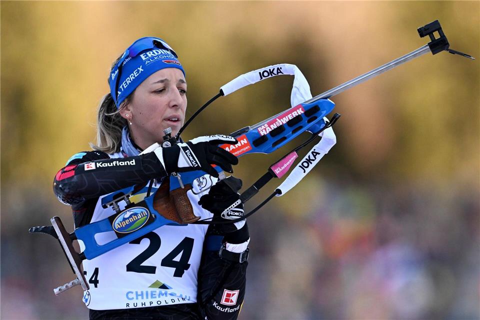 Franziska Preuß gilt als sichere Schützin. (Archivbild)Sven Hoppe/dpa