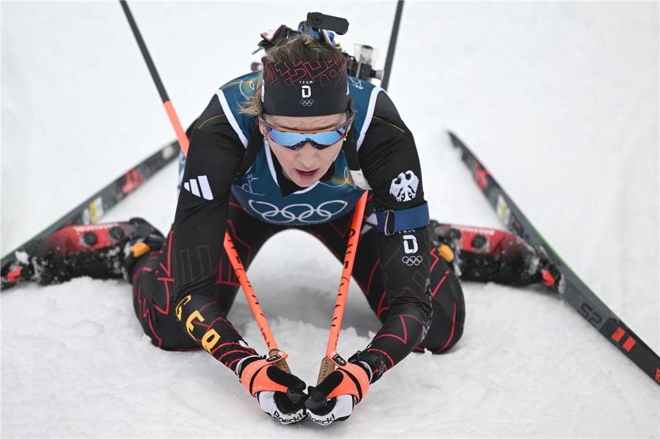 Franziska Preuß konnte am Ende nicht jubeln.Hendrik Schmidt/dpa