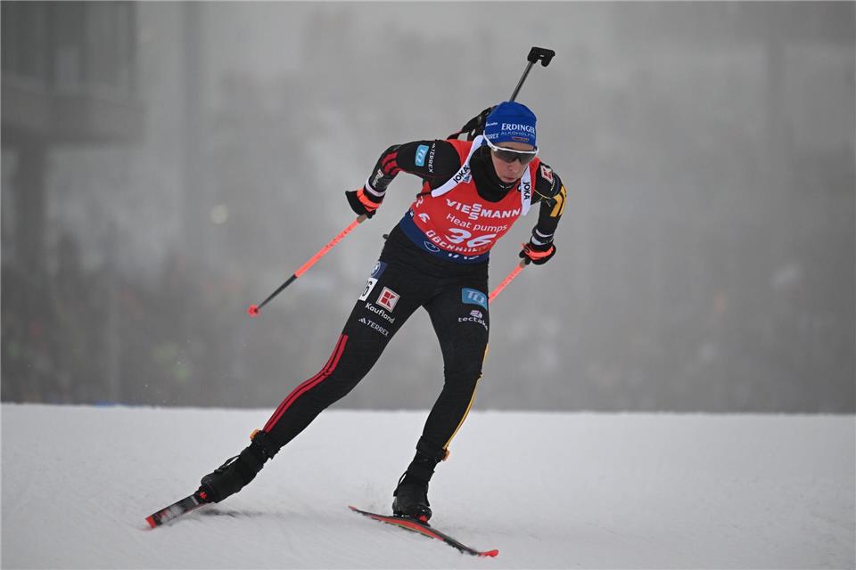 Franziska Preuß war in Oberhof beste Deutsche.Hendrik Schmidt/dpa