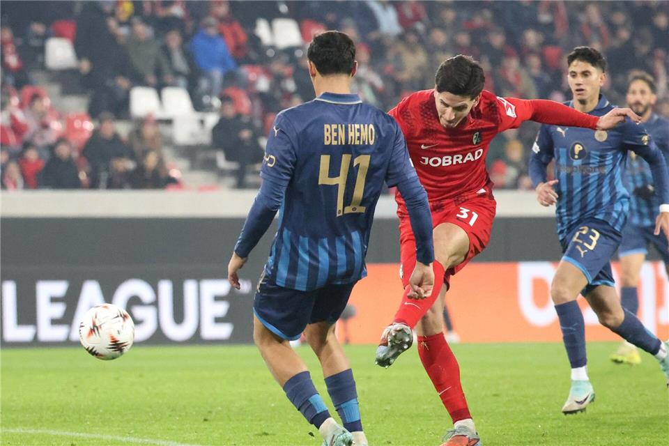 Freiburger Aktivposten gegen Tel Aviv: Stürmer Igor Matanovic.Philipp von Ditfurth/dpa