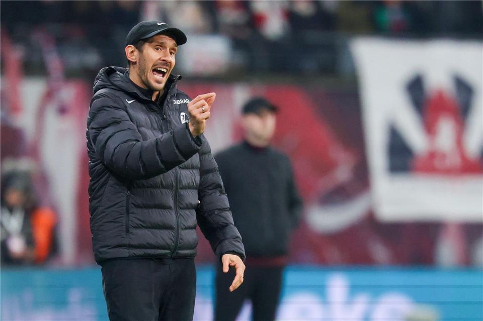 Freiburgs Trainer Julian Schuster haderte mit seiner Offensive in Leipzig.Jan Woitas/dpa