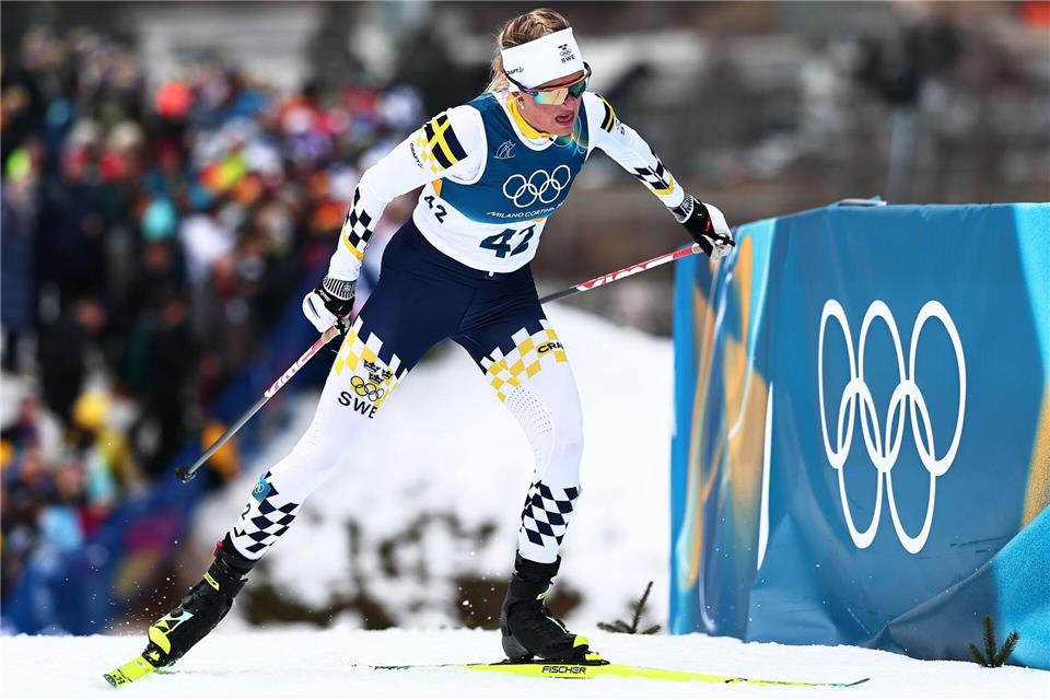 Frida Karlsson holt ihr zweites Olympia-Gold in Tesero.Daniel Karmann/dpa