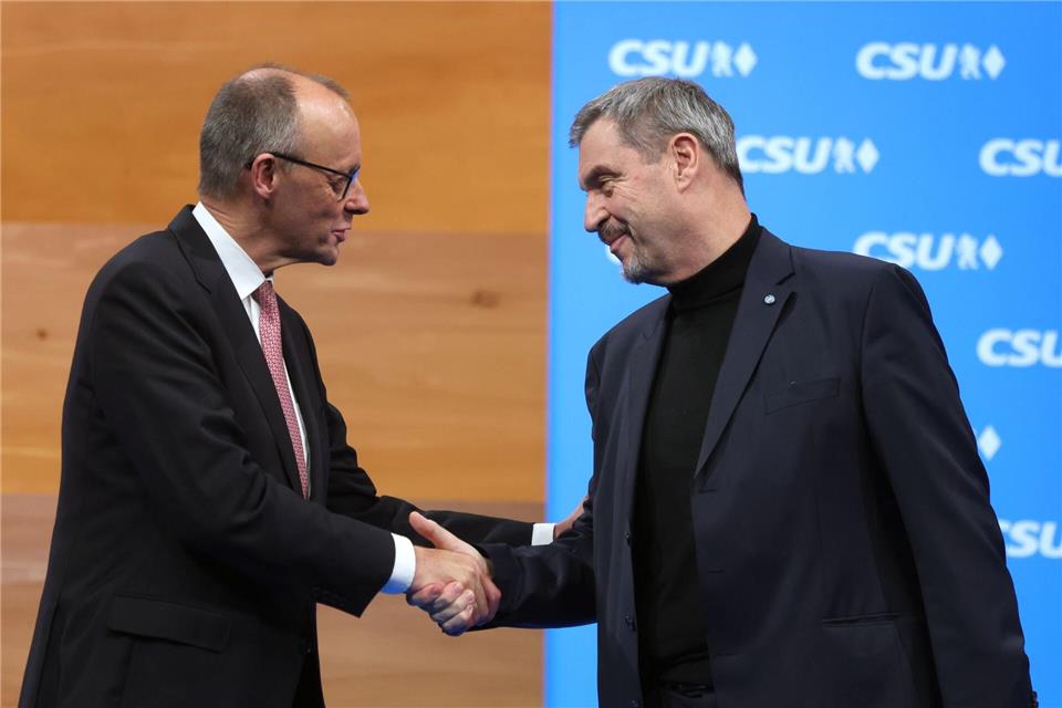 Friedrich Merz kommt das erste Mal als Kanzler zur CSU-Klausurtagung nach Seeon.Karl-Josef Hildenbrand/dpa