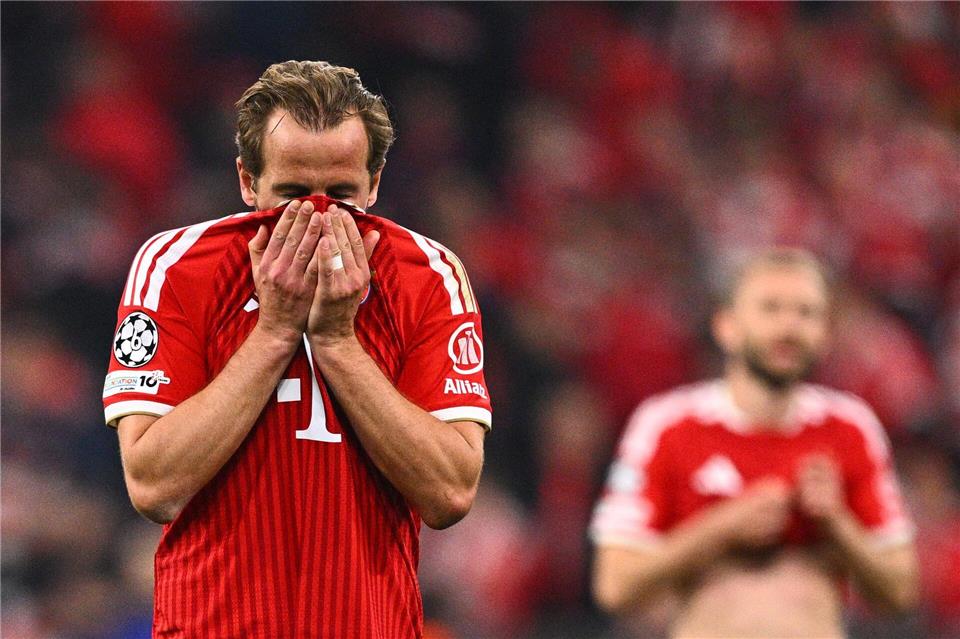 Frust bei Harry Kane. Die Bayern verpassen den Einzug ins Champions-League-Finale.Tom Weller/dpa