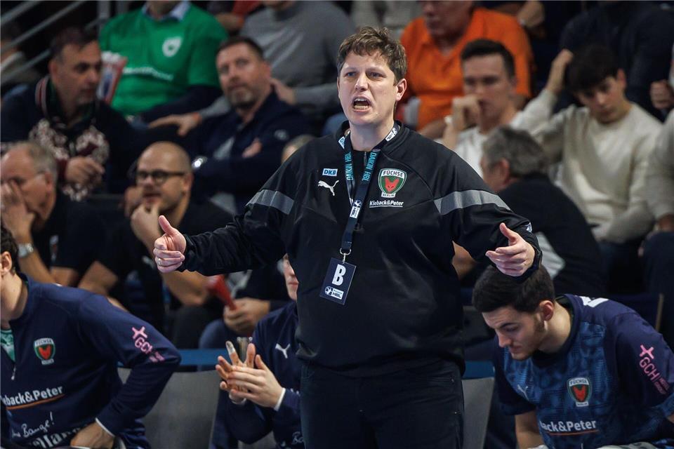 Füchse-Trainer Nicolej Krickau fordert von seinem Team von Beginn an volle Fokussierung (Archivbild)Andreas Gora/dpa