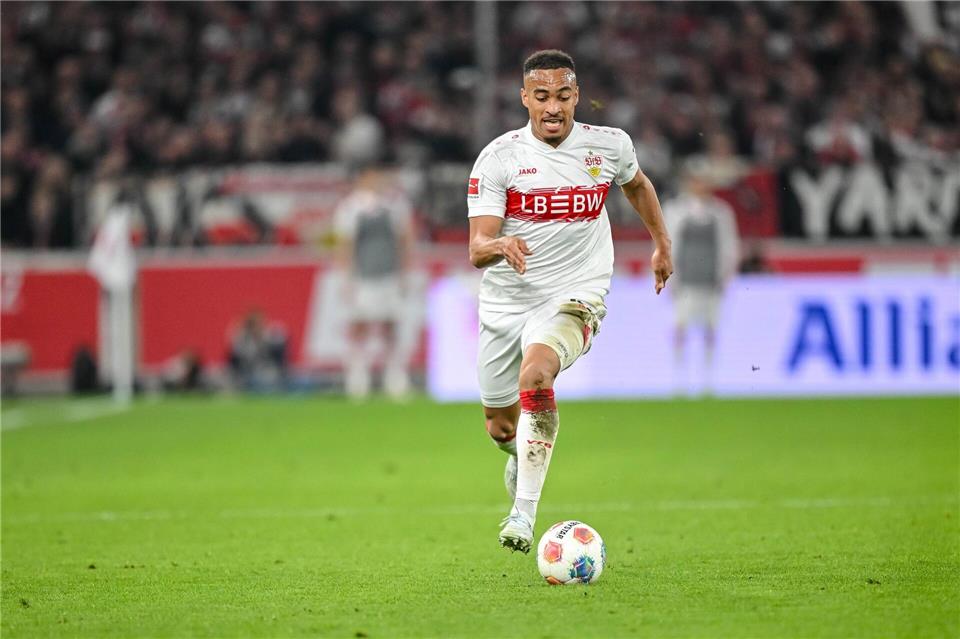 Fühlt sich beim VfB wohl: Jamie Leweling. (Archivbild)Harry Langer/dpa