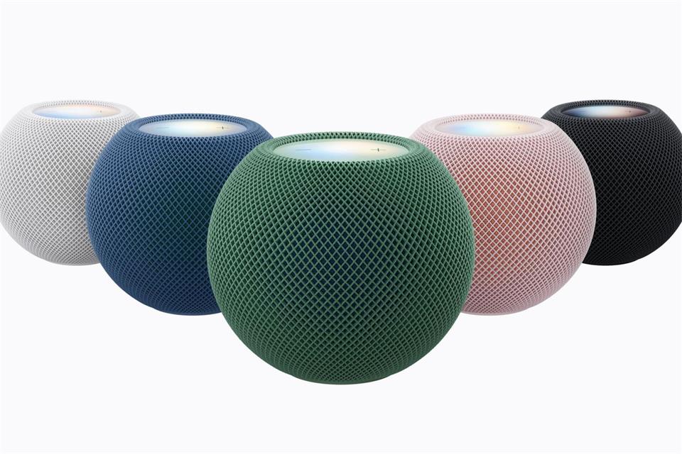 Fünf Farben und Sound-Glow-Effekt: Die Oberseite des HomePod Mini 2 kann synchron zur Musik leuchten und pulsieren.Apple/dpa-tmn