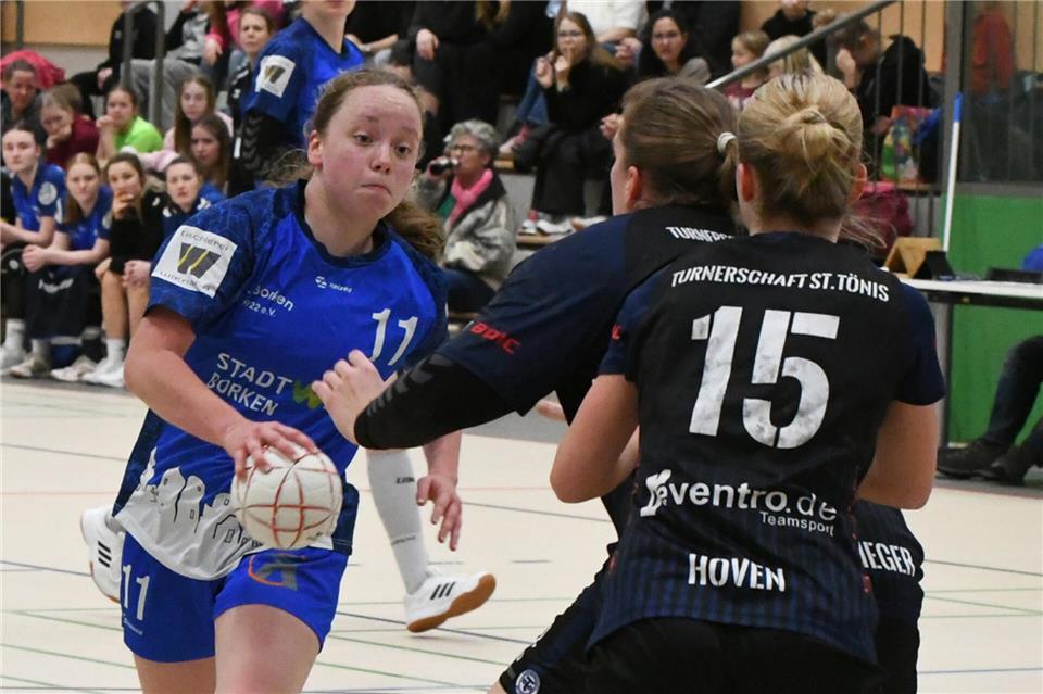 Für Anneli Finke und den TV Borken geht heute zum Tabellenvierten TD Lank II.