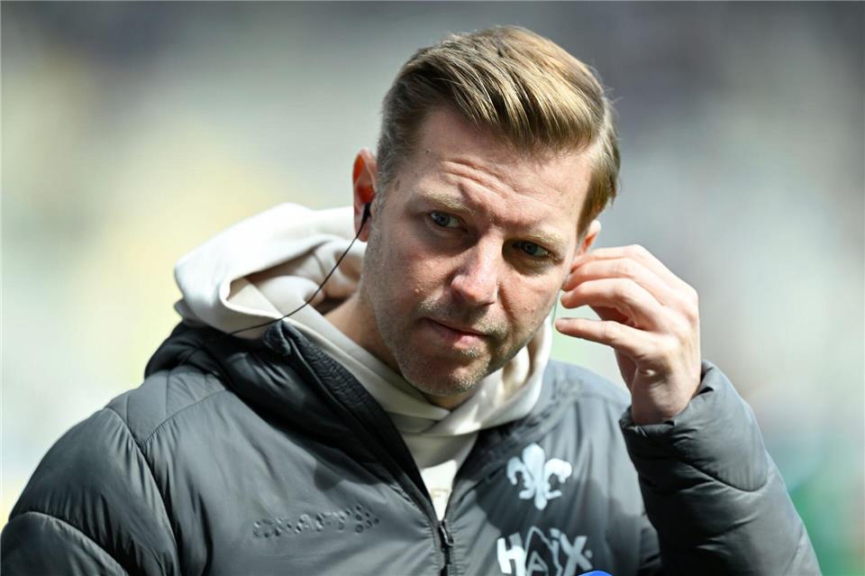 Für Florian Kohfeldt und seine Darmstädter war es das wohl mit dem Aufstieg. Ulrich Hufnagel/dpa