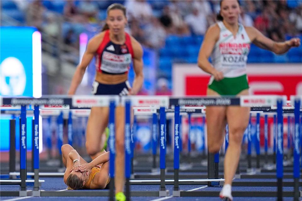 Für Franziska Schuster endete die Leichtathletik-EM schmerzhaft.Petr David Josek/AP/dpa