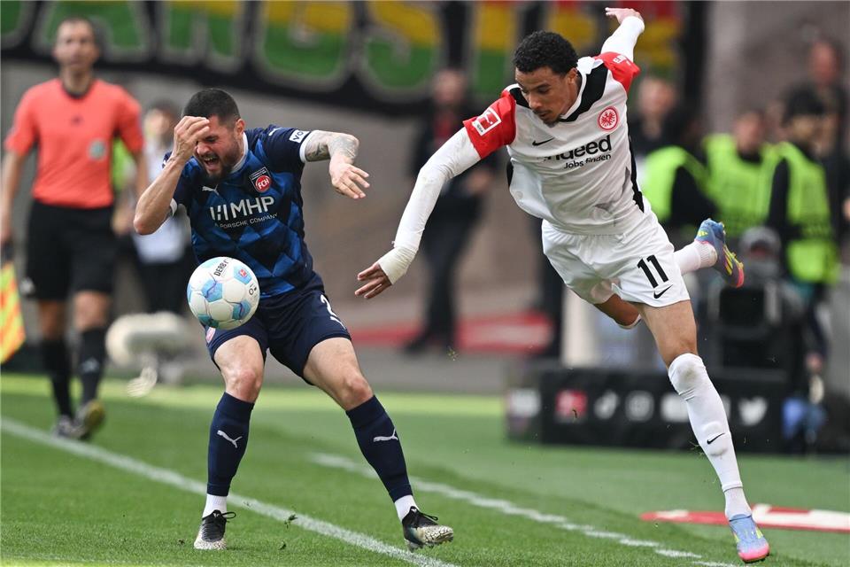 Für Heidenheim ging es ein ums andere Mal zu schnell.Arne Dedert/dpa