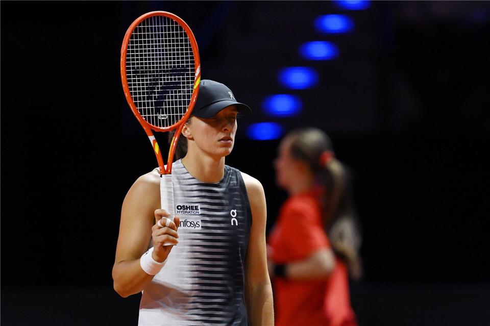 Für Iga Swiatek endete das Stuttgarter Tennis-Turnier mit einer Enttäuschung.Marijan Murat/dpa