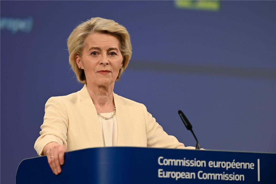 Für Kommissionschefin Ursula von der Leyen endete der Zwischenfall glimpflich. (Archivbild)Ansgar Haase/dpa