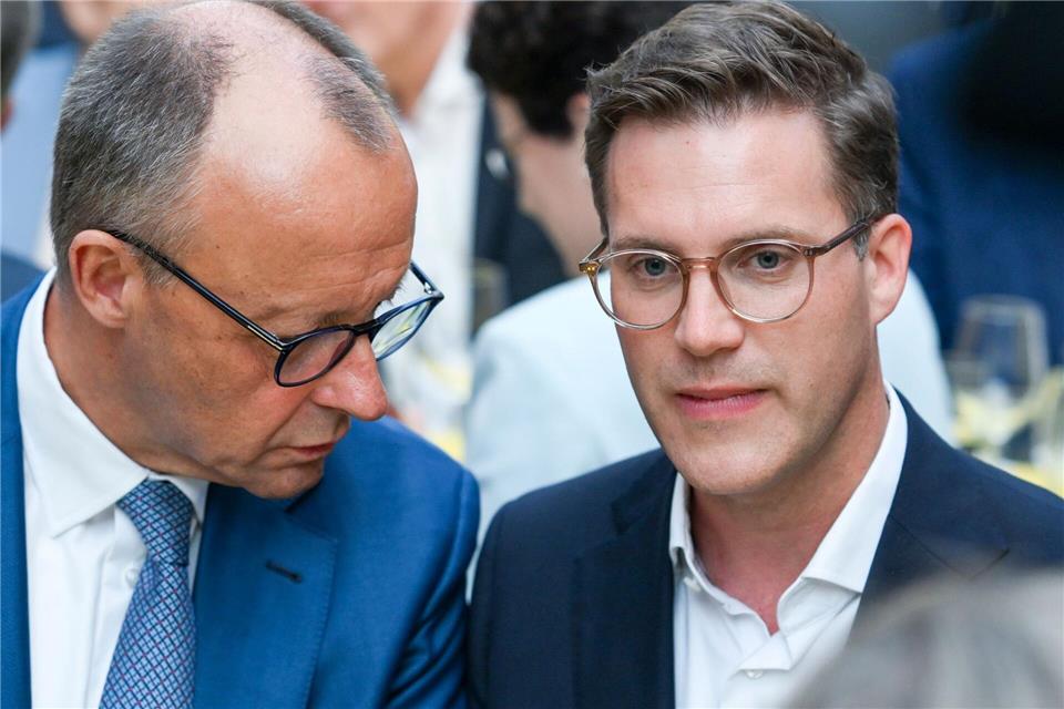 Für Merz und Hagel dürfte die Wahl in Baden-Württemberg eine Enttäuschung sein. Jens Kalaene/dpa