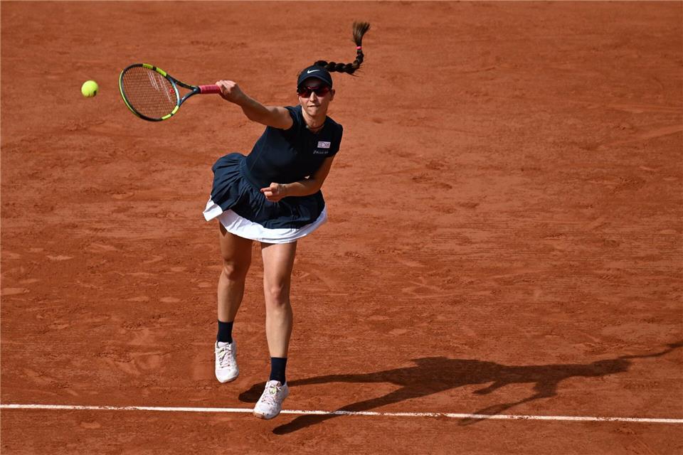 Für Tamara Korpatsch kommt das Aus bei den French Open in der dritten Runde. Emma Da Silva/AP/dpa