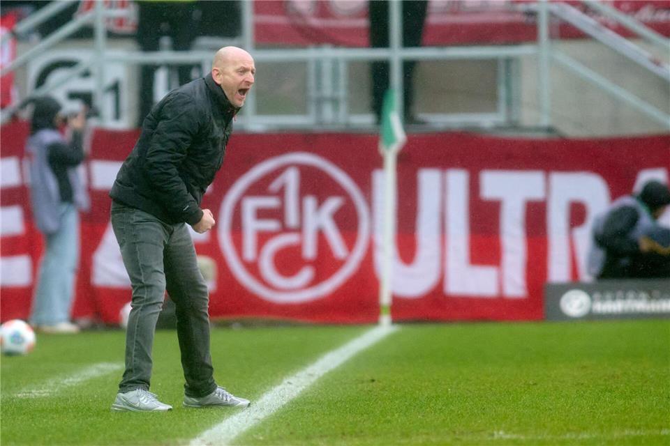 Für den 1. FC Kaiserslautern um Torsten Lieberknecht geht es am Wochenende gegen den SC Paderborn.Bernd Thissen/dpa