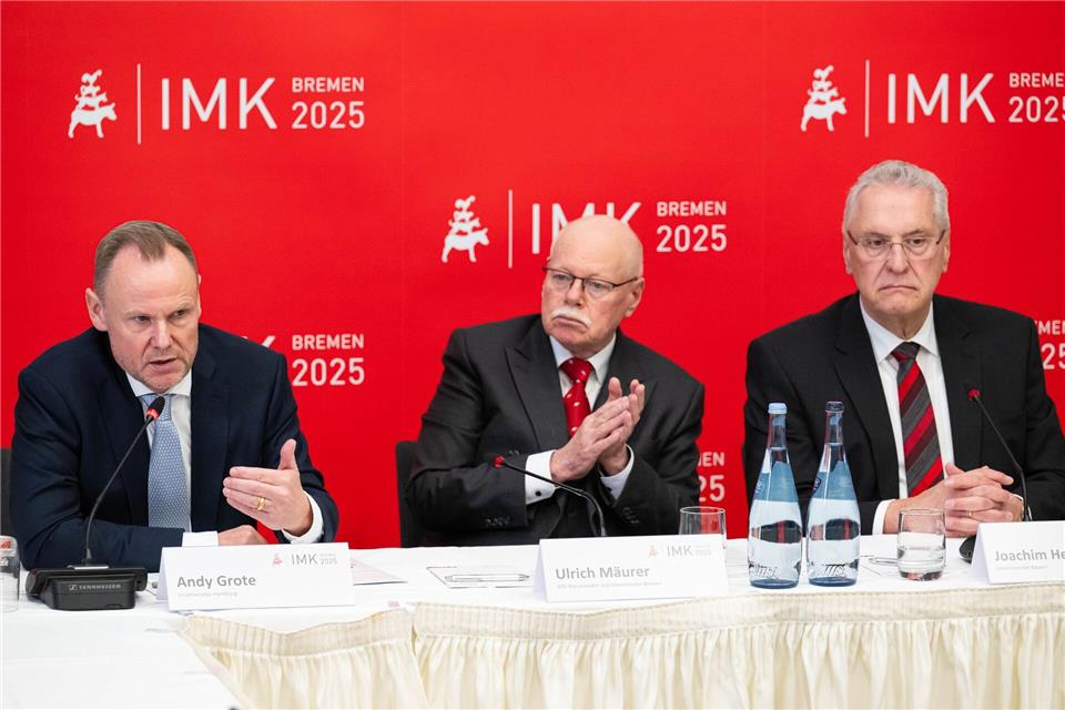 Für den Gastgeber, Bremens langjährigen Innensenator Ulrich Mäurer (SPD), war es die letzte Innenministerkonferenz.Sina Schuldt/dpa