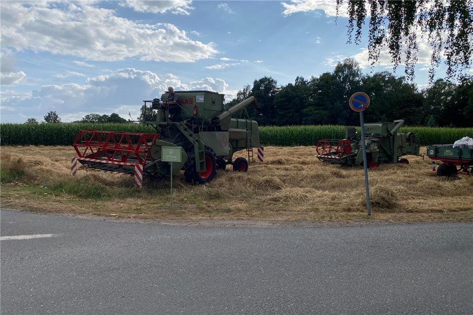 Für die Ernte kamen erneut historische Landmaschinen zum Einsatz.