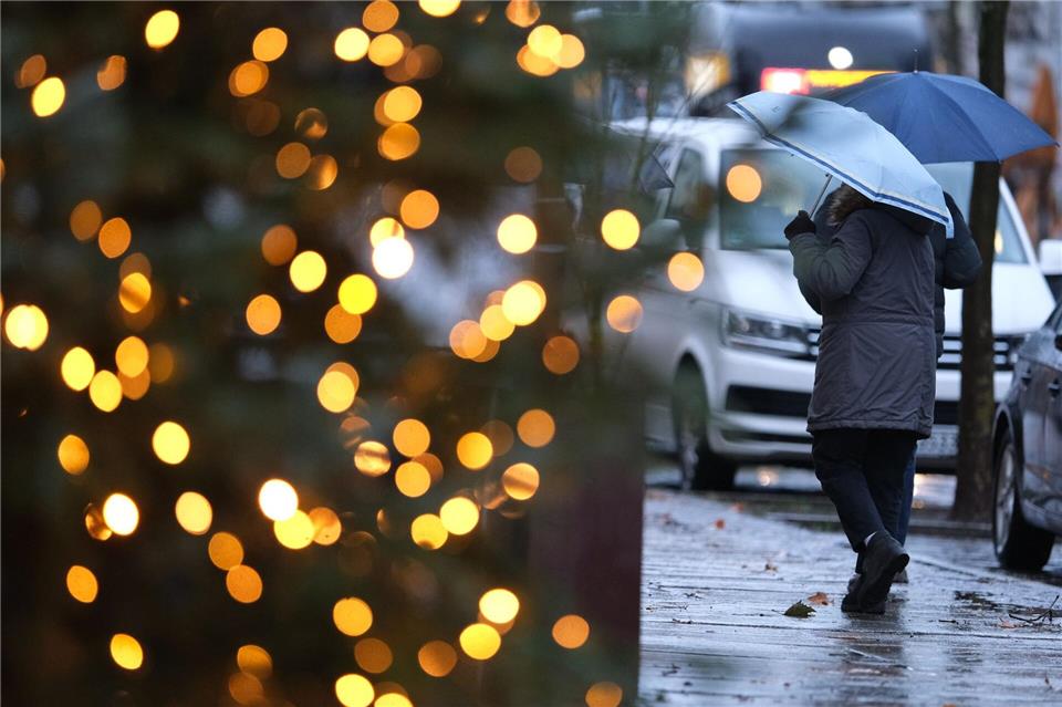 Für die Menschen in Sachsen-Anhalt gibt es dieses Jahr regnerische, statt weiße Weihnachten. (Archivbild)Sebastian Willnow/dpa
