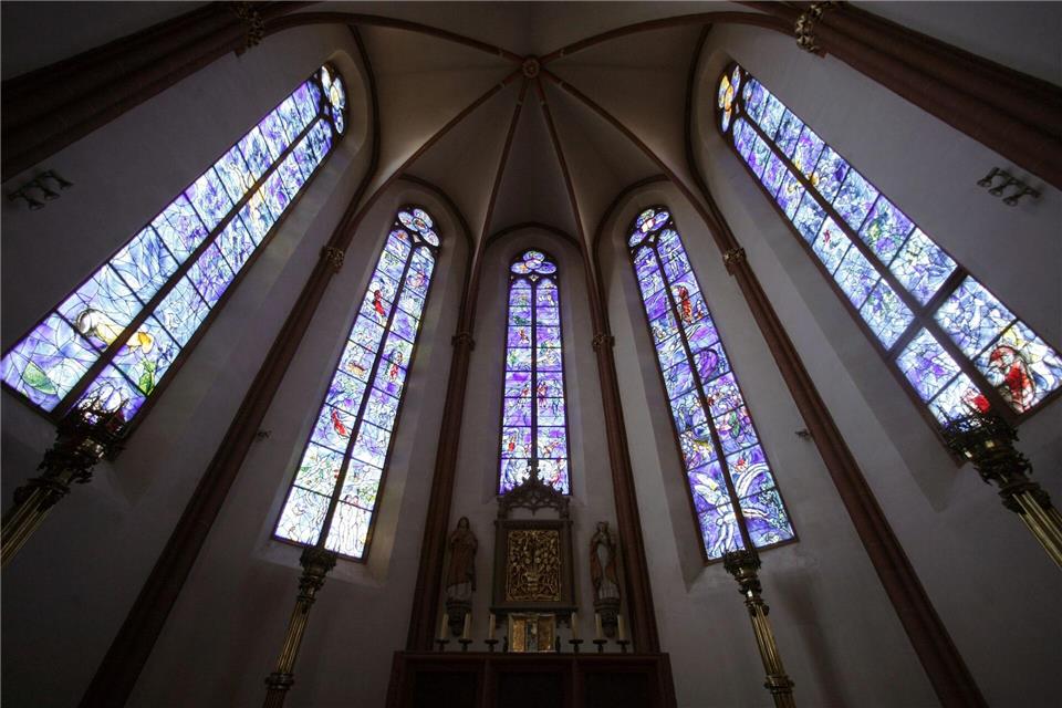 Für die katholische Kirche St. Stephan in Mainz mit den berühmten Chagall-Fenstern ist ein Eintrittsgeld nach Angaben von Dompräbendat Thomas Winter derzeit nicht vorgesehen. (Archivbild)picture alliance / dpa