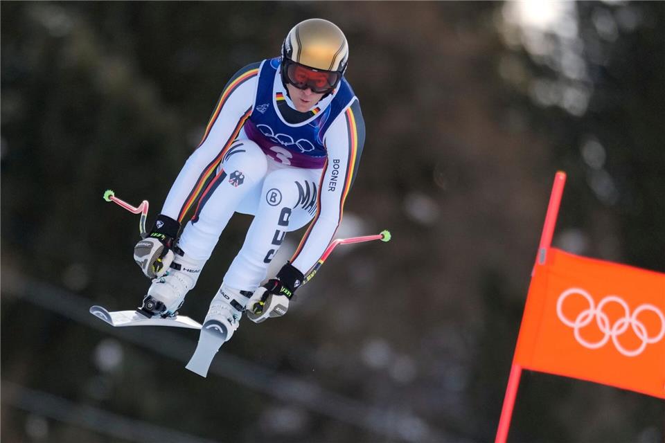 Fuhr in der Abfahrt auf Rang elf: Simon Jocher.Julia Demaree Nikhinson/AP/dpa
