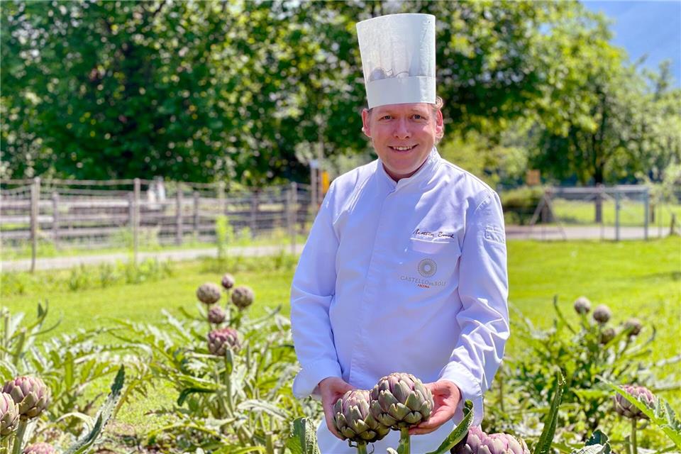 Gastgeber beim Mercato del Gusto: Sternekoch Mattias Roock.Bernhard Krieger/dpa-tmn