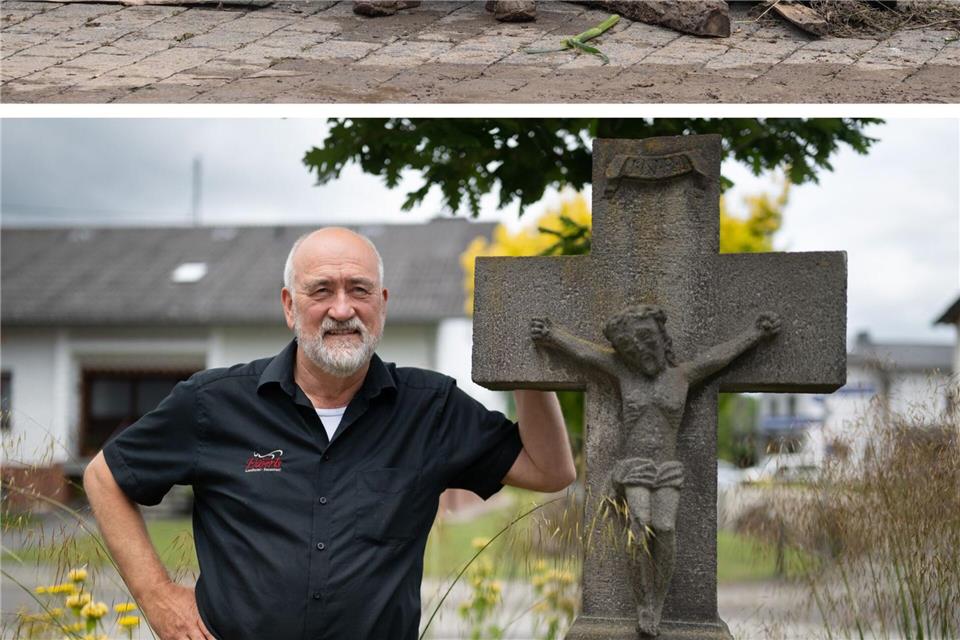 Gastwirt Wolfgang Ewerts blickt auf fünf Jahre Aufbau nach der Ahrflut zurück. Boris Roessler/dpa