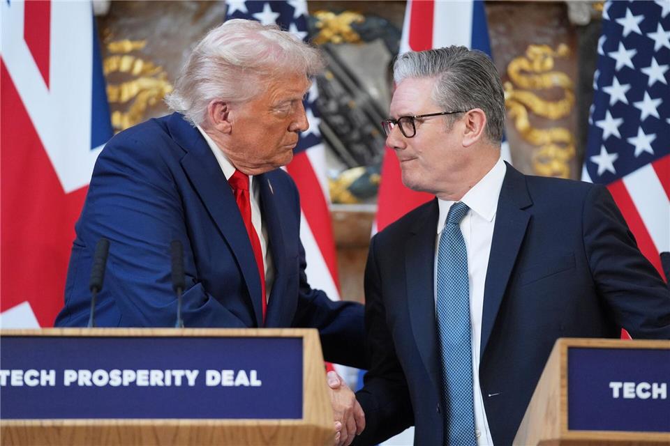 Gaza, Ukraine, Epstein: Trump und Starmer sprachen darüber bei einer gemeinsamen Pressekonferenz.Evan Vucci/AP/dpa