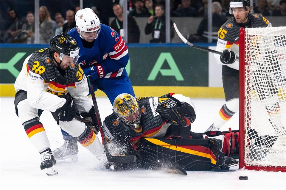 Gegen die USA zeigte das deutsche Team die bislang beste Leistung bei der WM. Andreas Becker/KEYSTONE/dpa