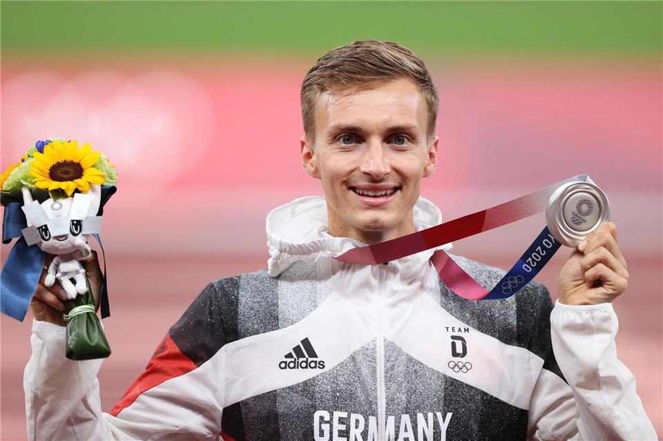 Geher Jonathan Hilbert gewann vor vier Jahren die Silbermedaille bei den Olympischen Spielen in Tokio.Oliver Weiken/dpa