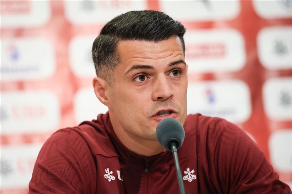 Geht mit großem Optimismus in die WM: Schweiz-Kapitän Granit Xhaka (Archivbild)Christian Charisius/dpa